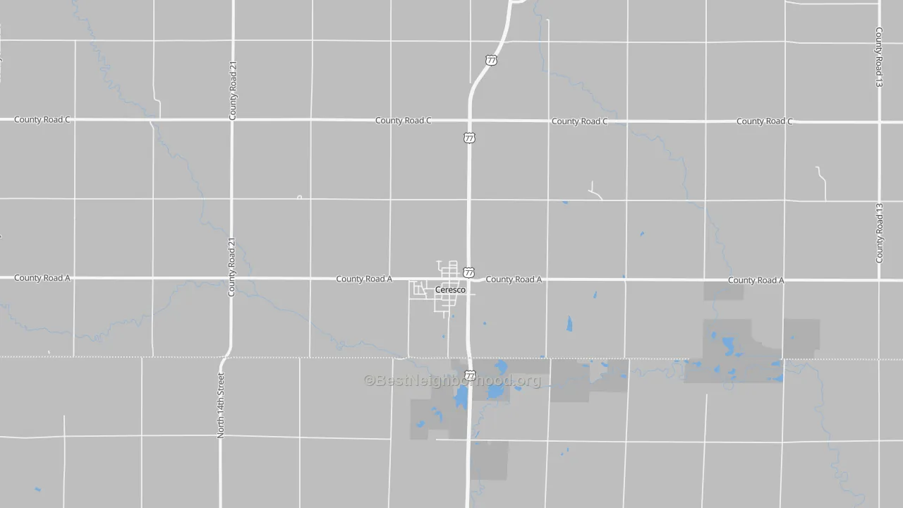 Transit Grade map of Ceresco, NE
