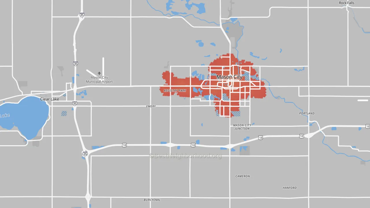 Transit Grade map of Cerro Gordo County, IA