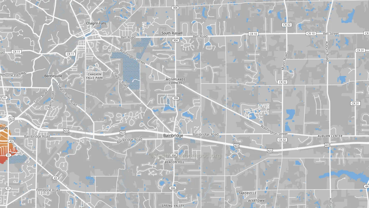 Transit Grade map of Chagrin Falls, OH