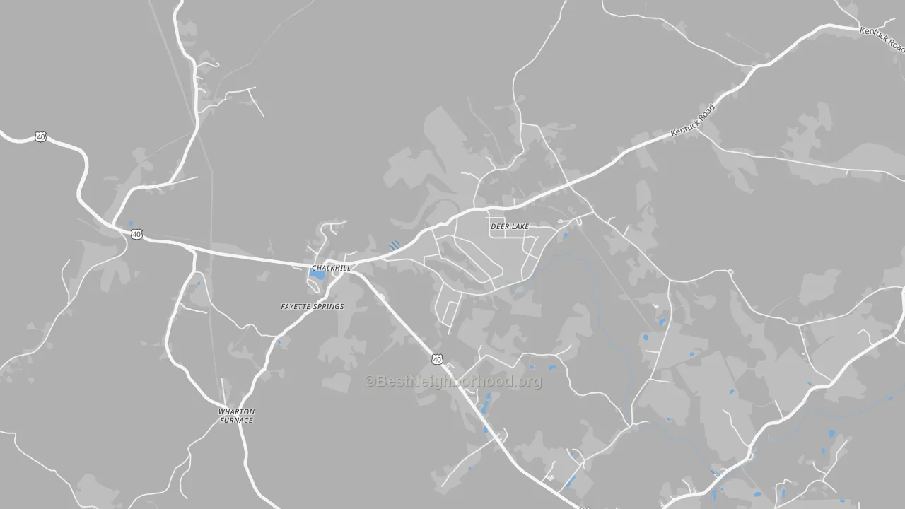 Transit Grade map of Chalkhill, PA
