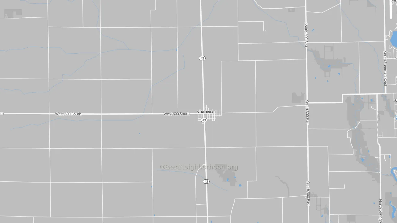 Transit Grade map of Chalmers, IN