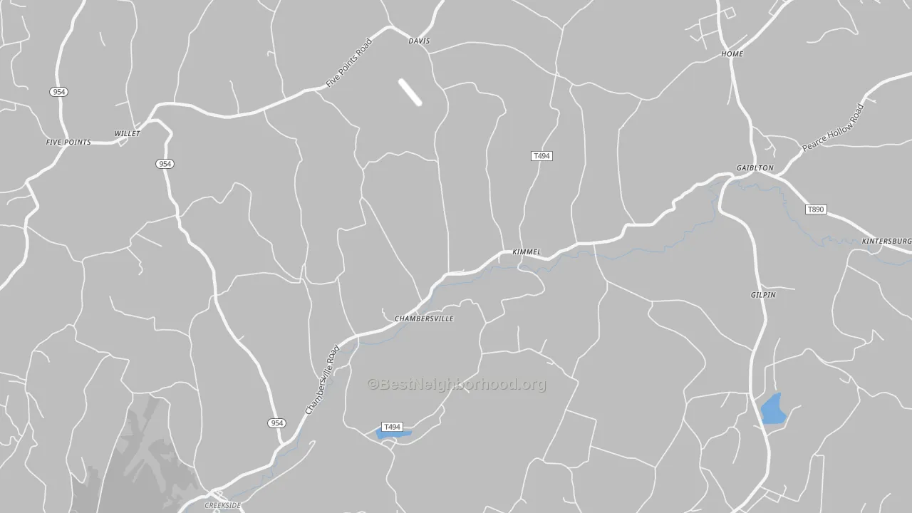 Transit Grade map of Chambersville, PA
