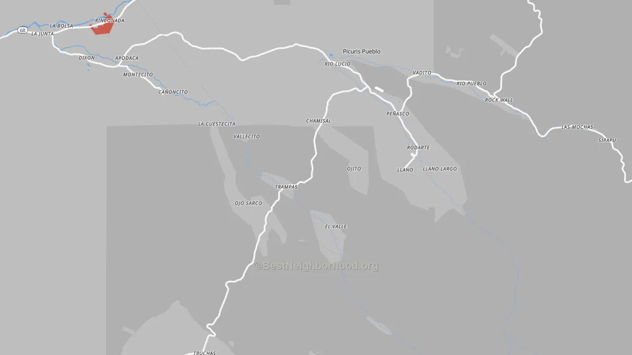 Transit Grade map of Chamisal, NM