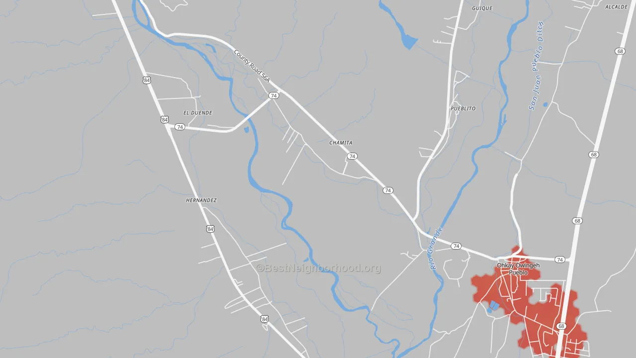 Transit Grade map of Chamita, NM