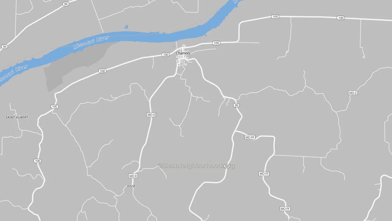Transit Grade map of Chamois, MO