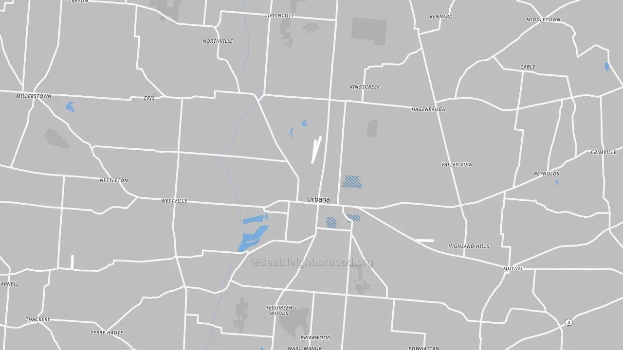 Transit Grade map of Champaign County, OH