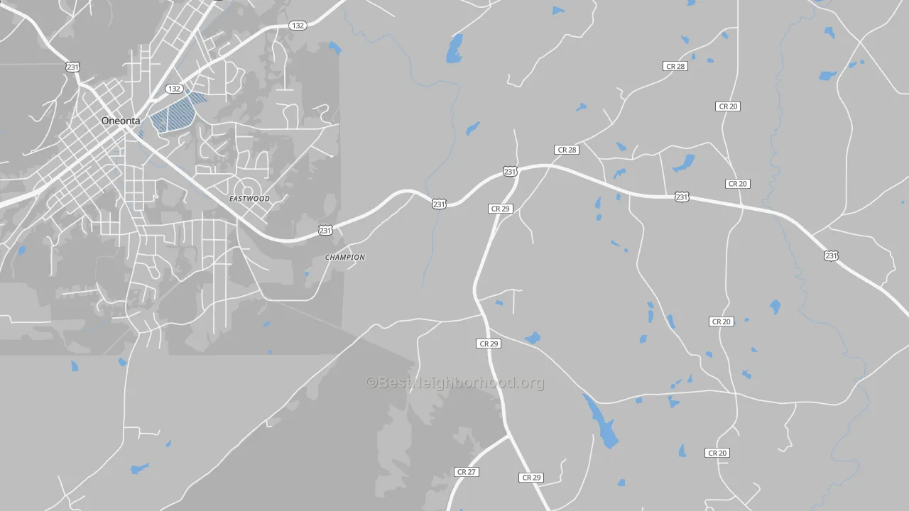 Transit Grade map of Champion, AL