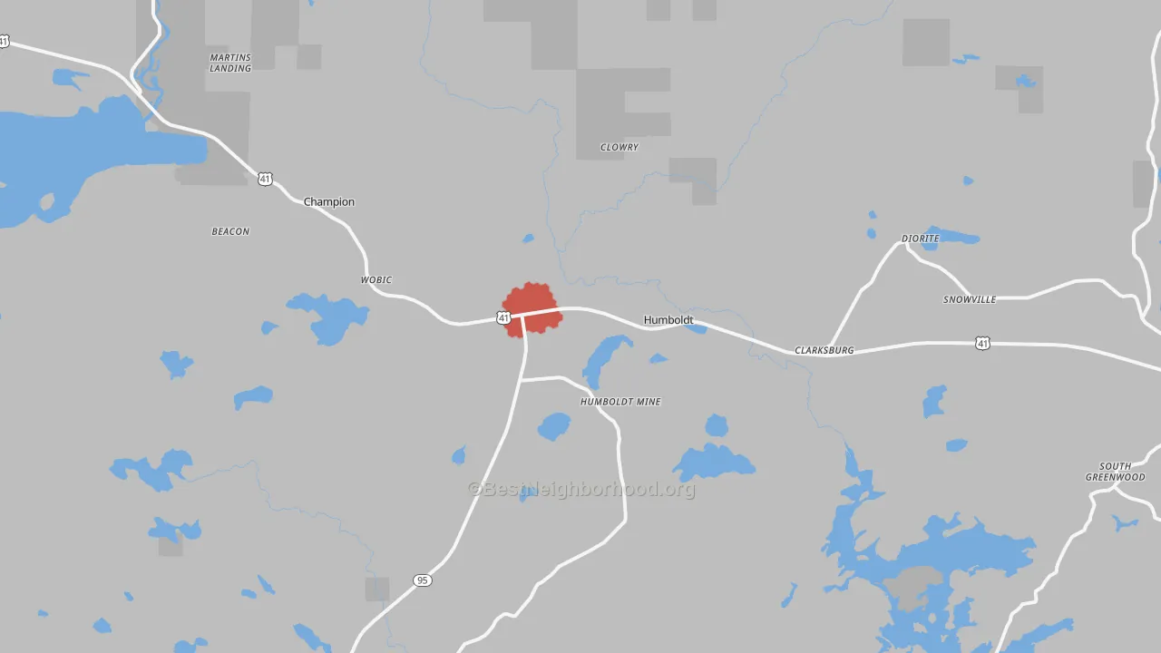Transit Grade map of Champion, MI
