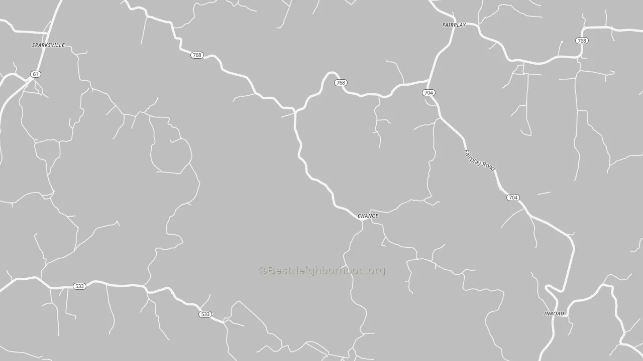 Transit Grade map of Chance, KY