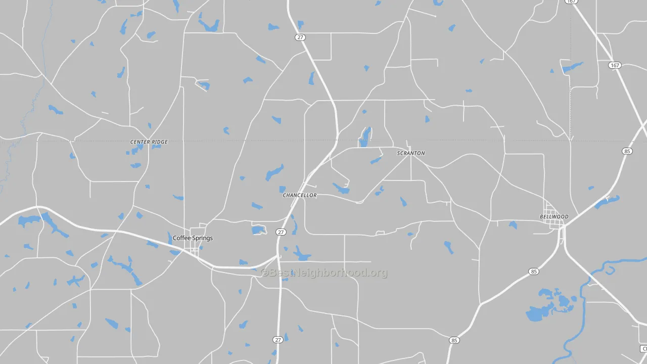 Transit Grade map of Chancellor, AL