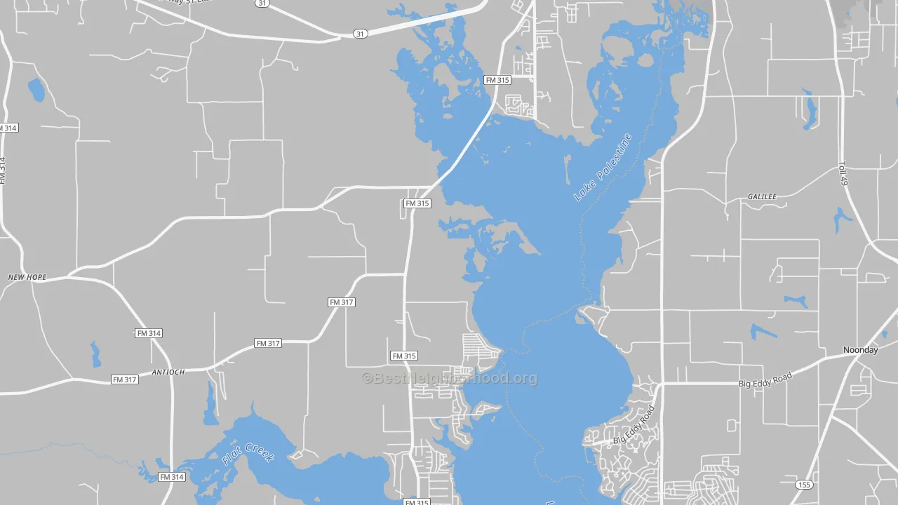 Transit Grade map of Chandler, TX