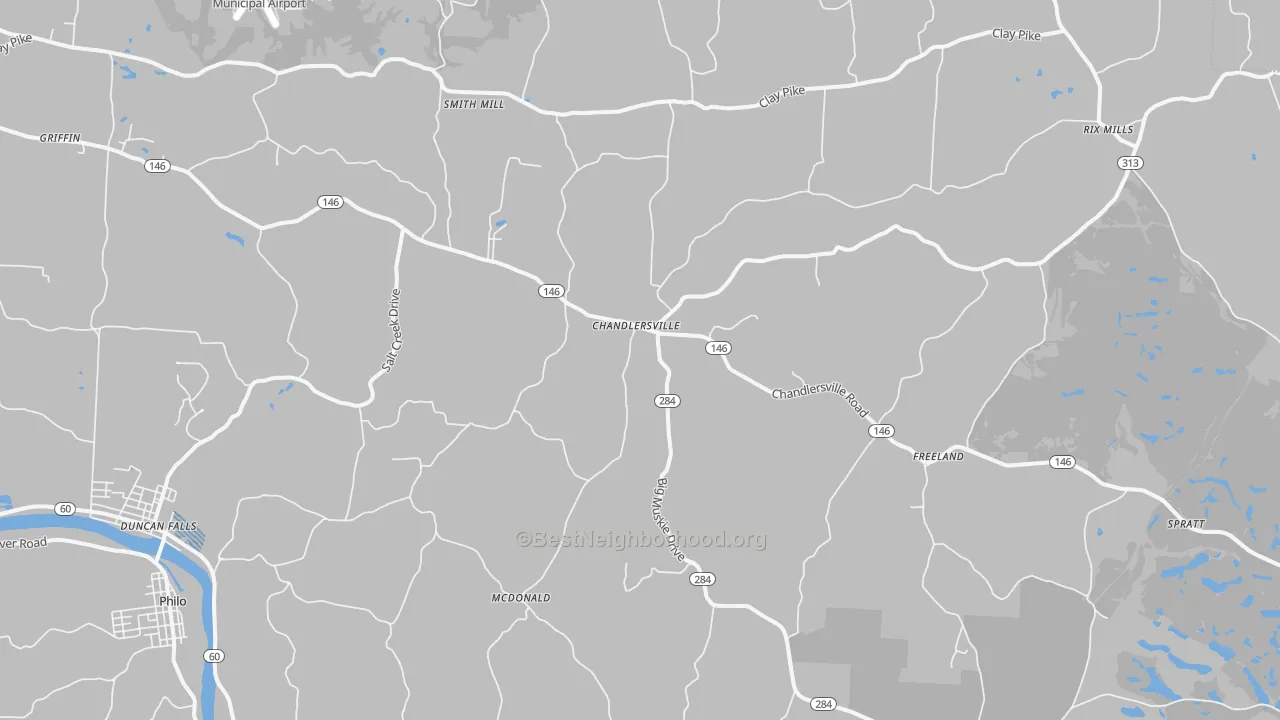 Transit Grade map of Chandlersville, OH