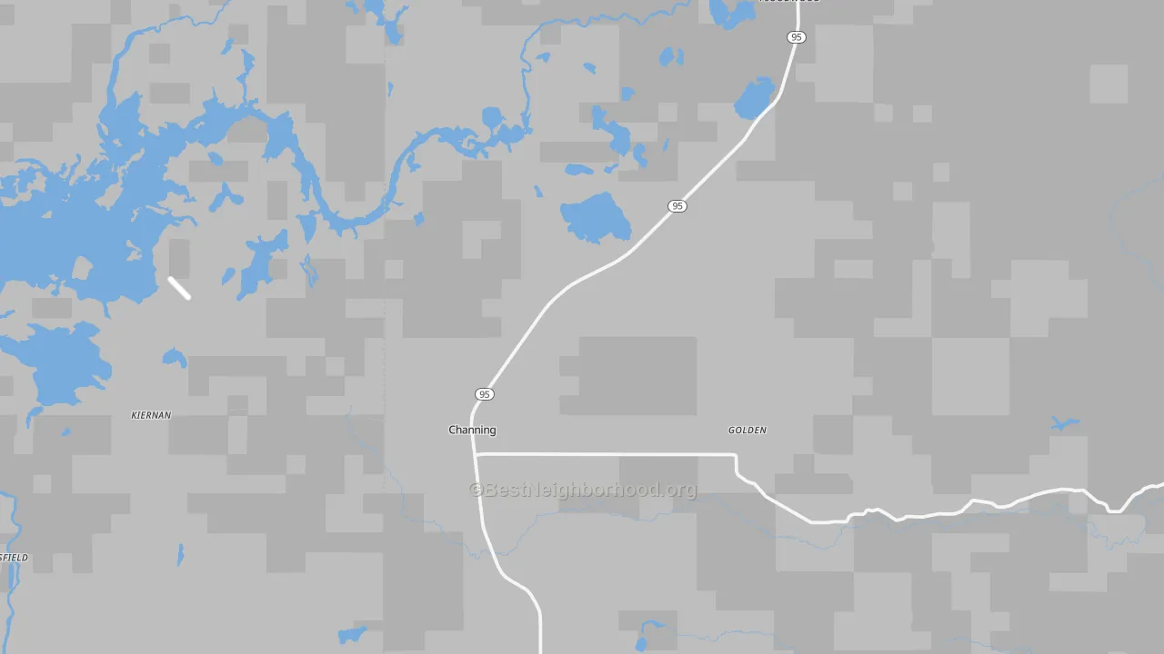 Transit Grade map of Channing, MI