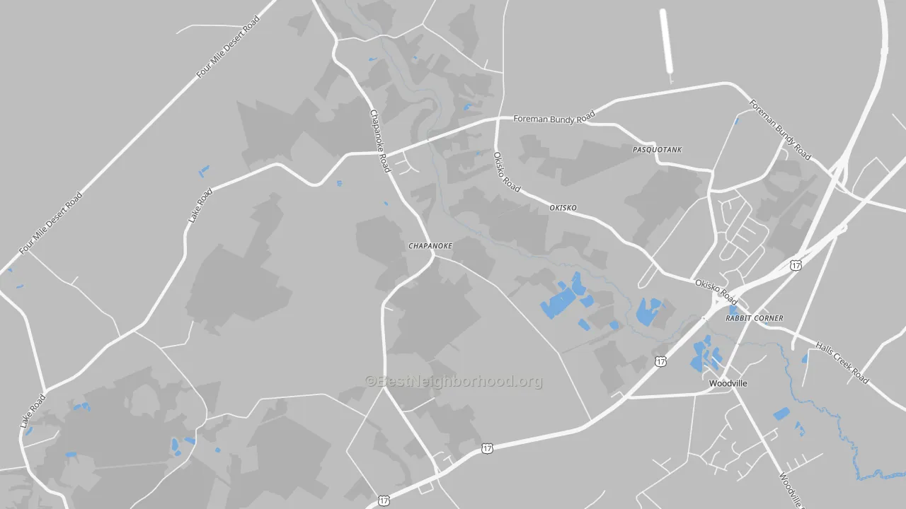Transit Grade map of Chapanoke, NC