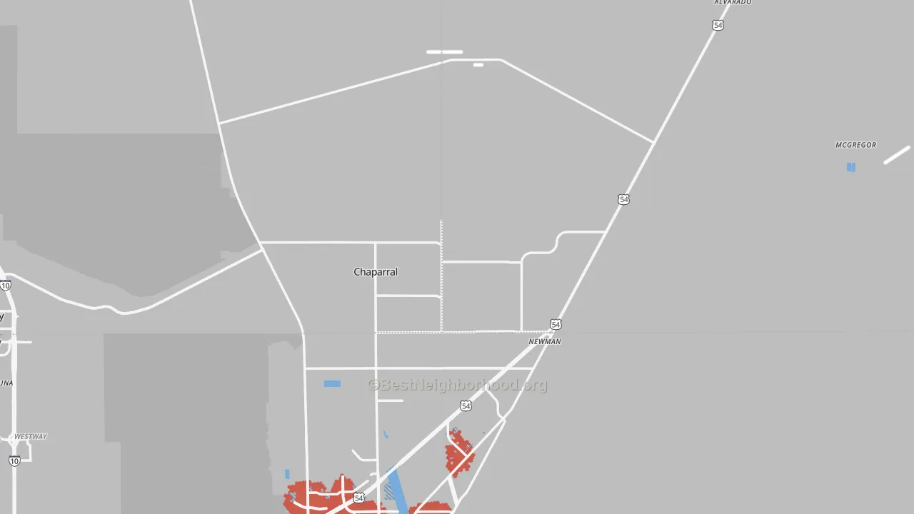 Transit Grade map of Chaparral, NM
