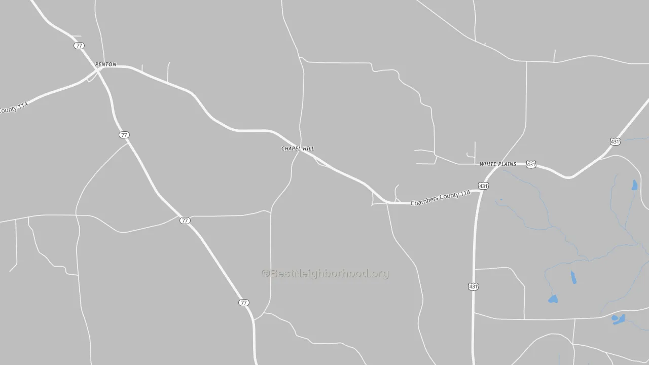 Transit Grade map of Chapel Hill, AL