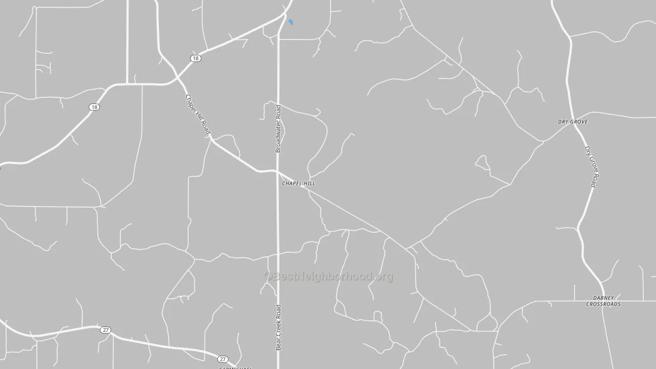 Transit Grade map of Chapel Hill, MS