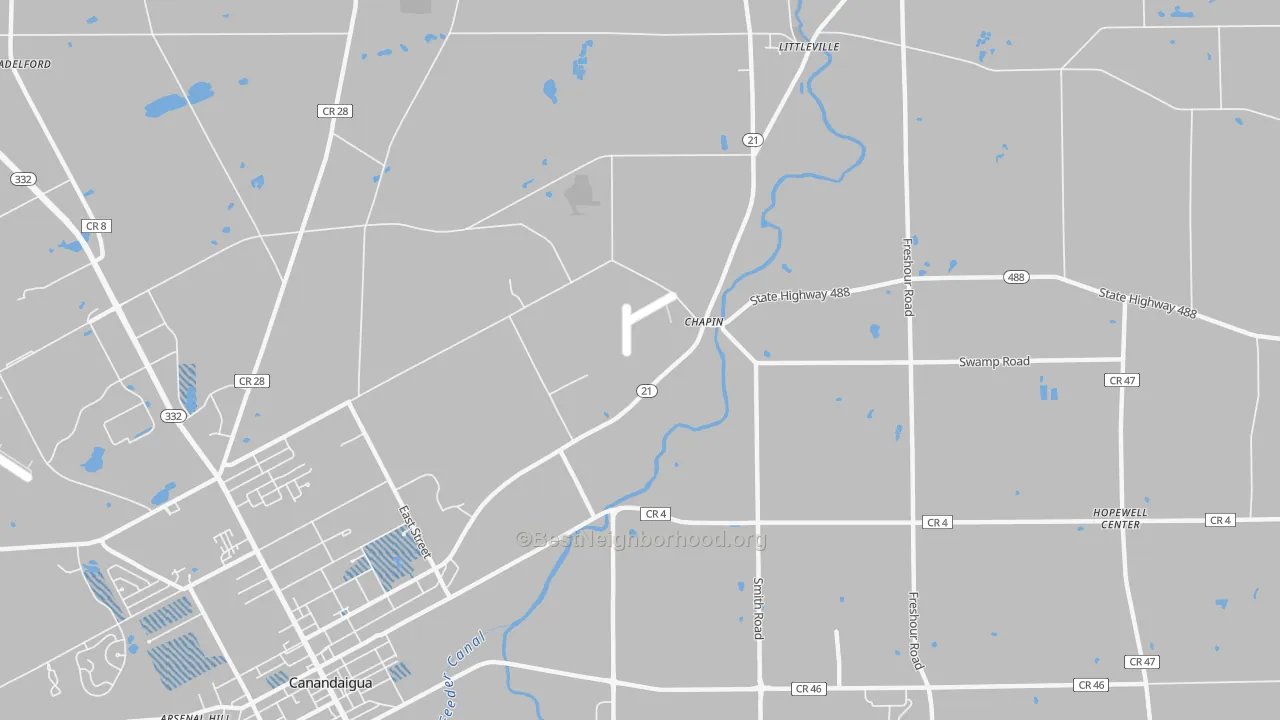 Transit Grade map of Chapin, NY