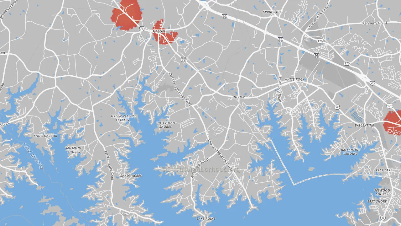 Transit Grade map of Chapin, SC