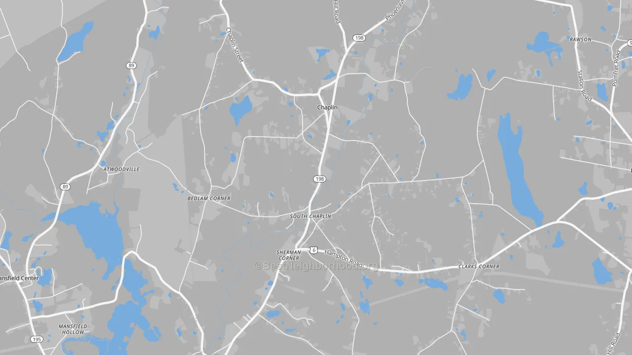 Transit Grade map of Chaplin, CT