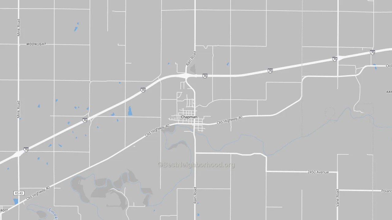 Transit Grade map of Chapman, KS
