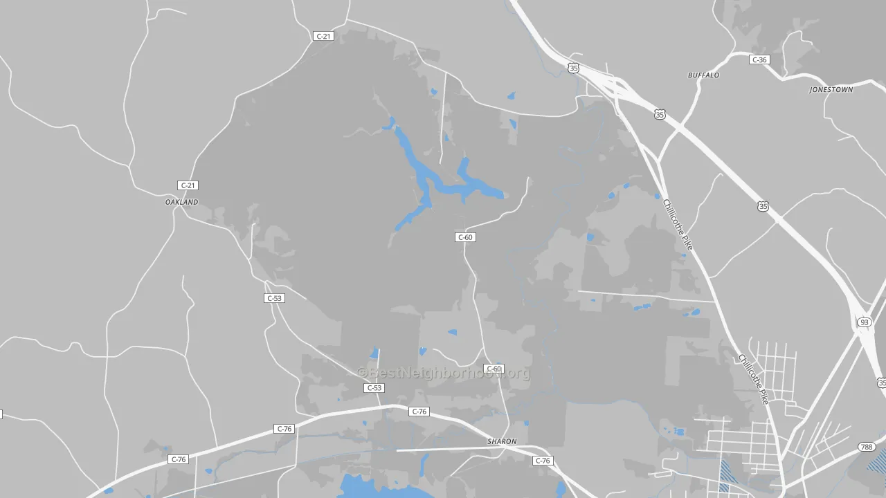 Transit Grade map of Chapmans, OH