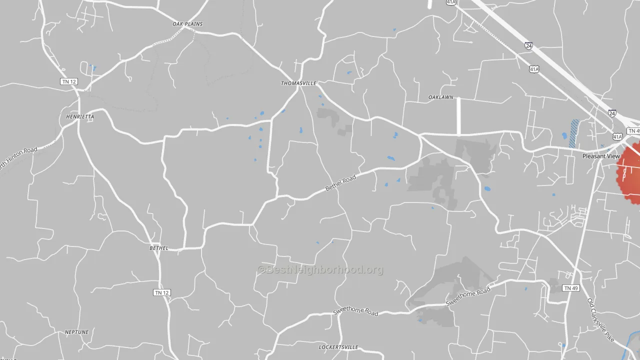 Transit Grade map of Chapmansboro, TN