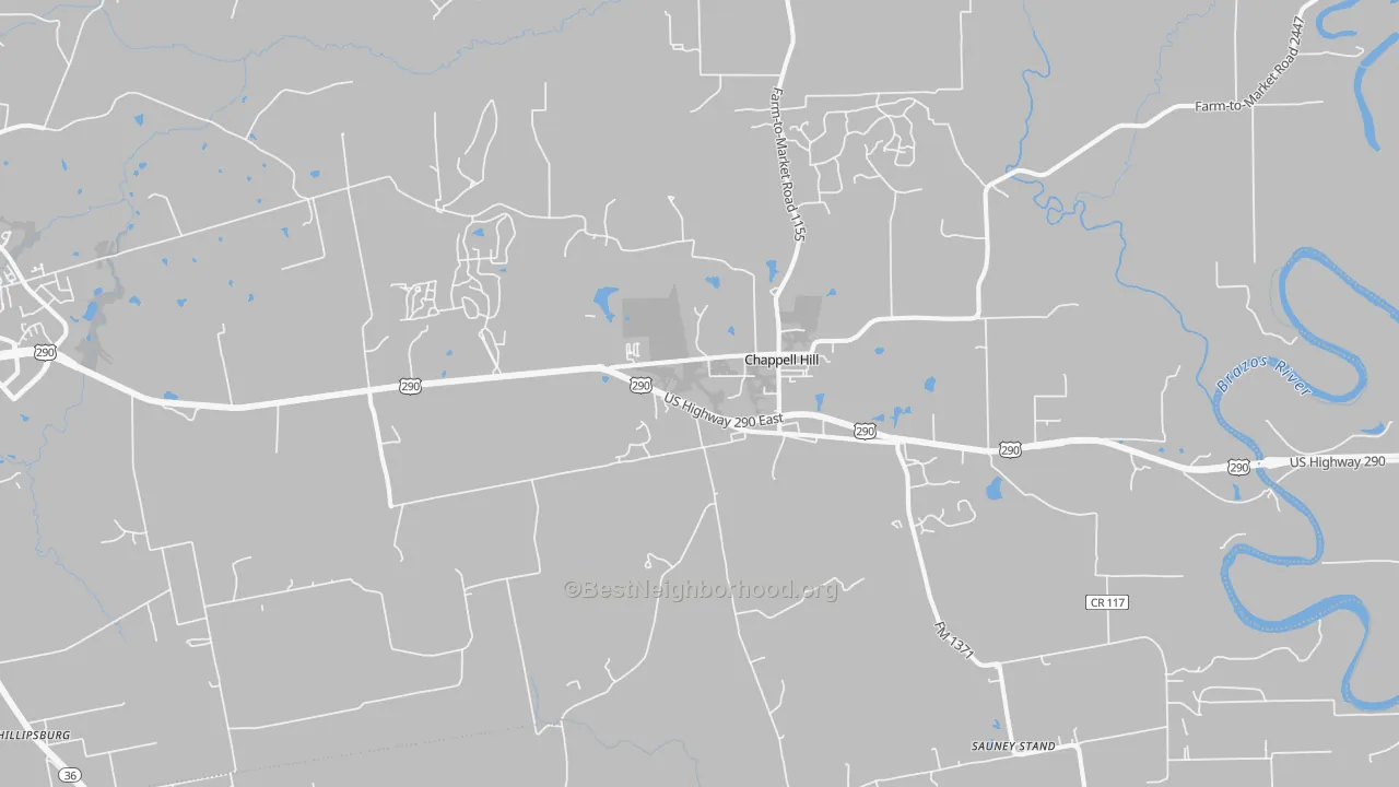 Transit Grade map of Chappell Hill, TX