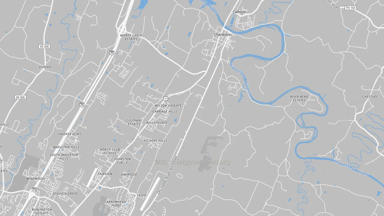 Transit Grade map of Charleston, TN
