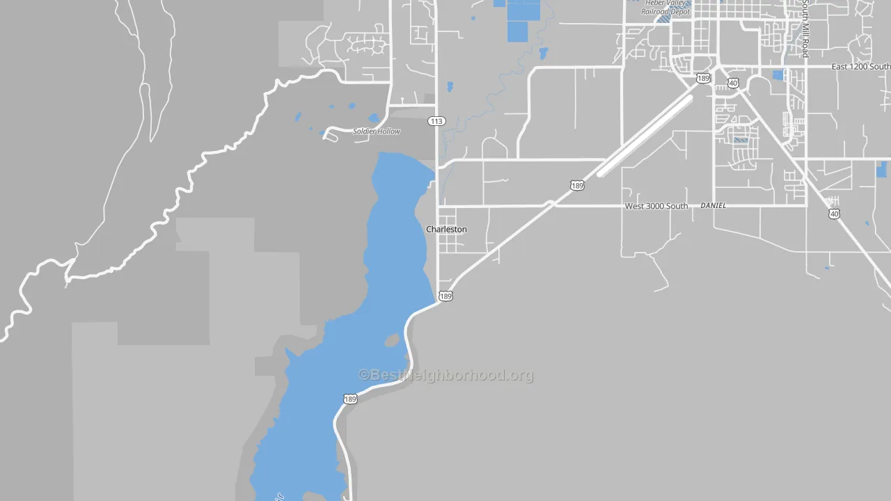 Transit Grade map of Charleston, UT