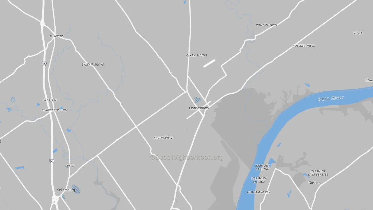 Transit Grade map of Charlestown, IN