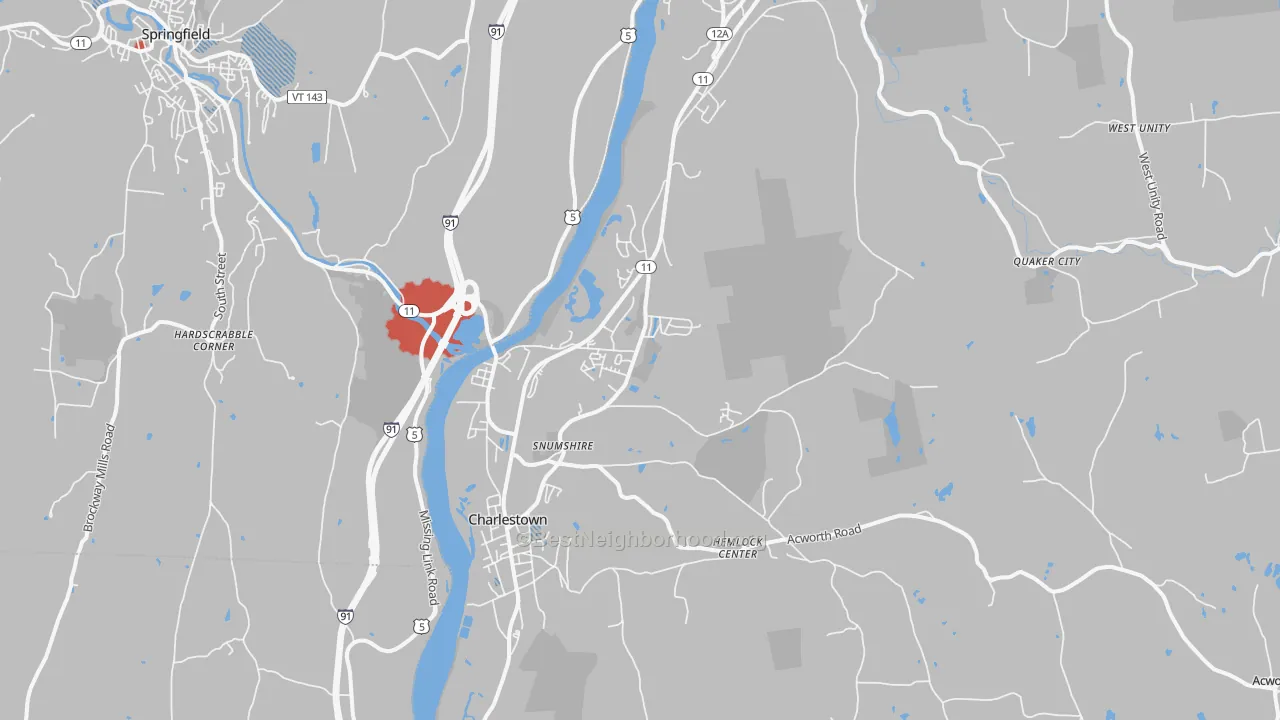 Transit Grade map of Charlestown, NH
