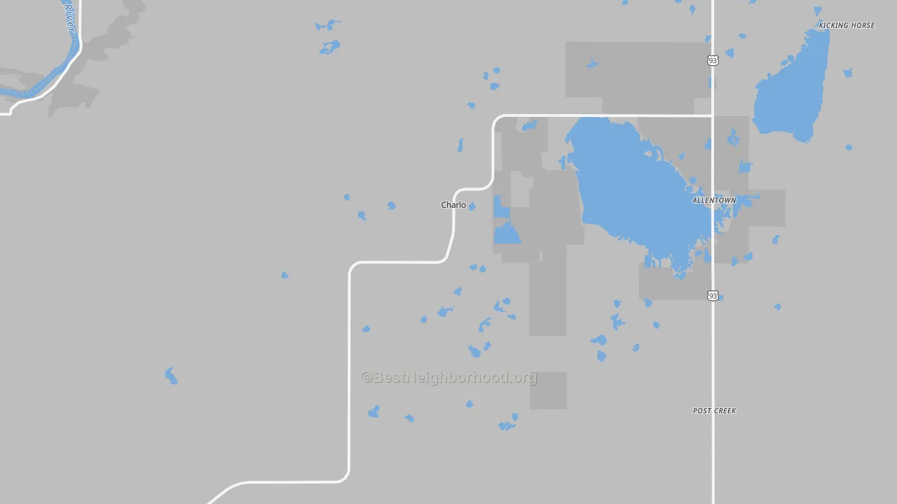 Transit Grade map of Charlo, MT