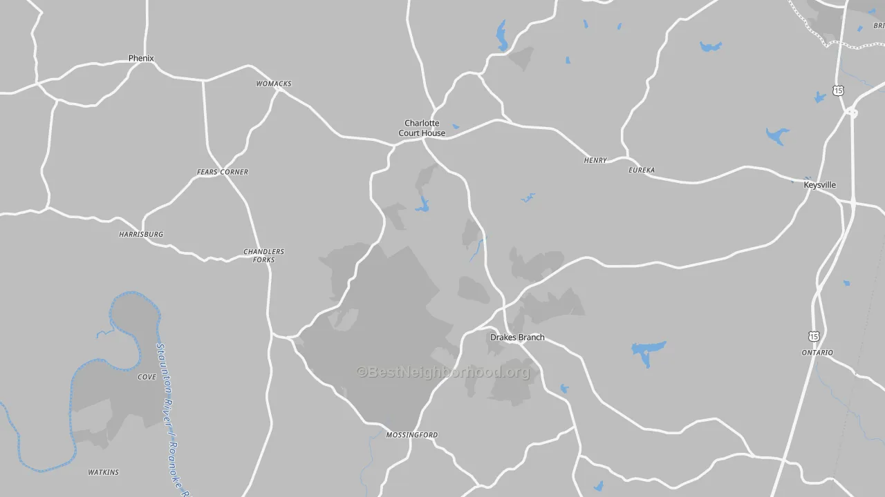 Transit Grade map of Charlotte County, VA