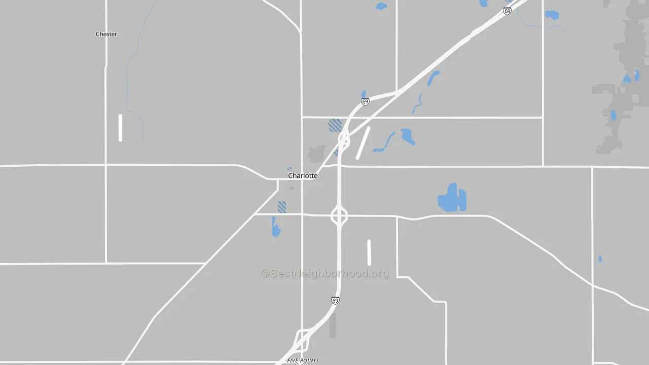 Transit Grade map of Charlotte, MI