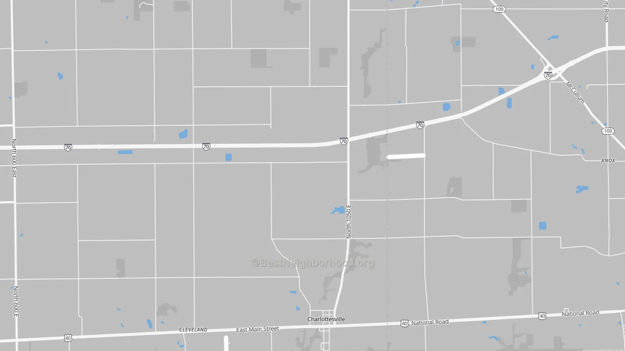 Transit Grade map of Charlottesville, IN