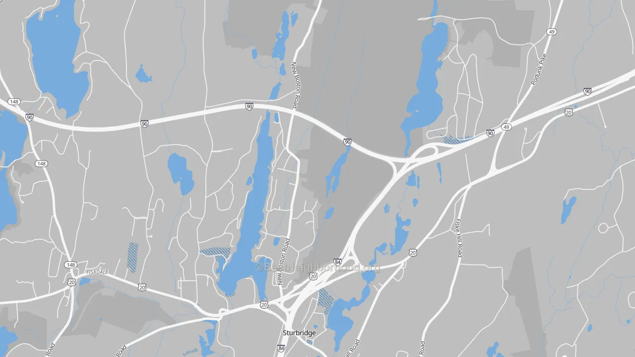 Transit Grade map of Charlton City, MA