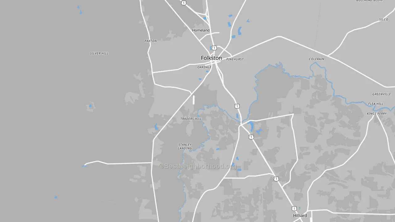 Transit Grade map of Charlton County, GA