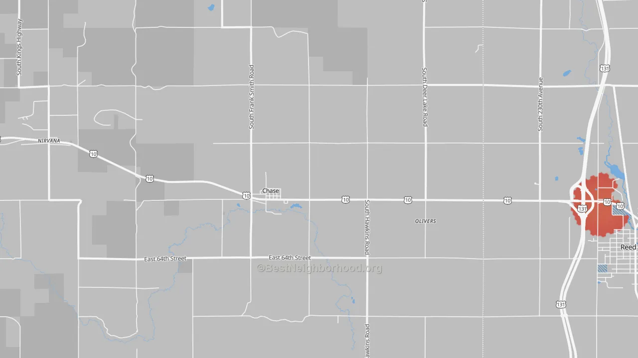 Transit Grade map of Chase, MI