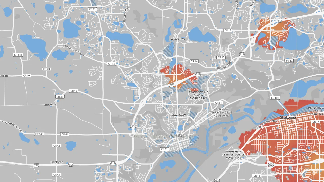 Transit Grade map of Chaska, MN