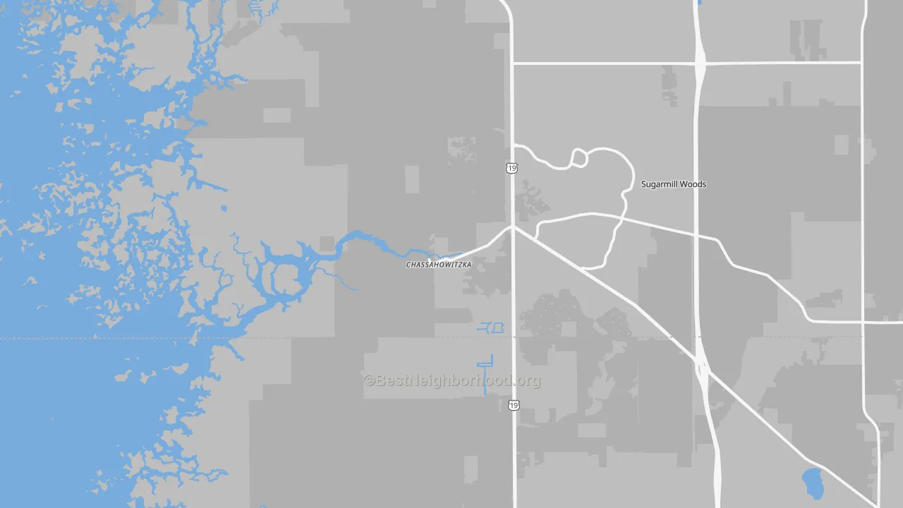 Transit Grade map of Chassahowitzka, FL