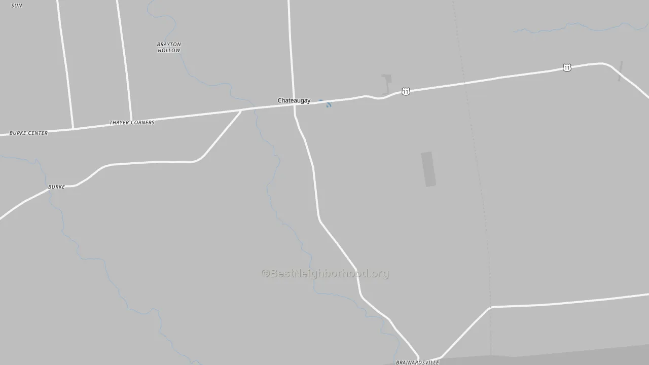 Transit Grade map of Chateaugay, NY