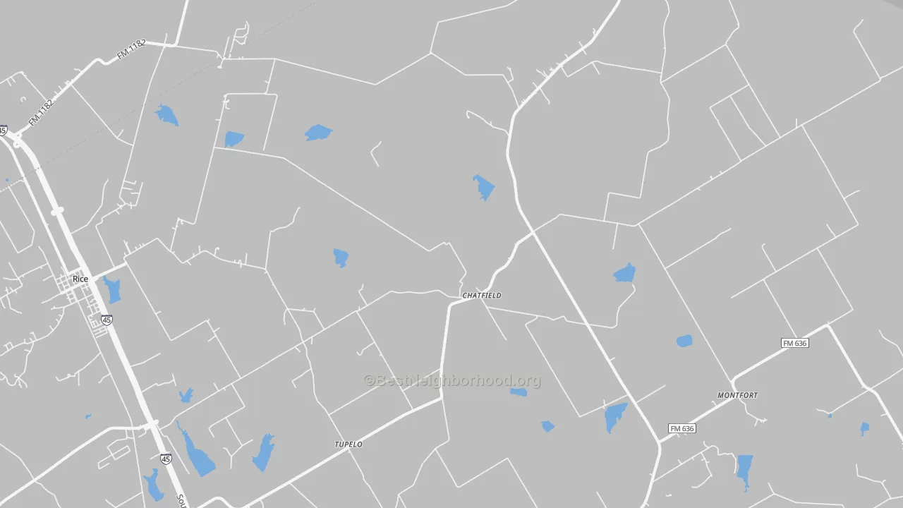 Transit Grade map of Chatfield, TX