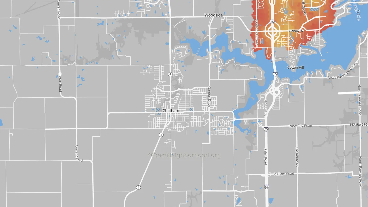 Transit Grade map of Chatham, IL