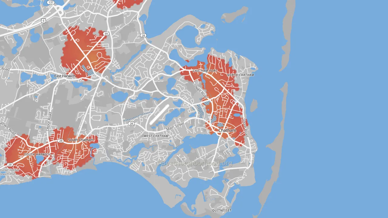 Transit Grade map of Chatham, MA