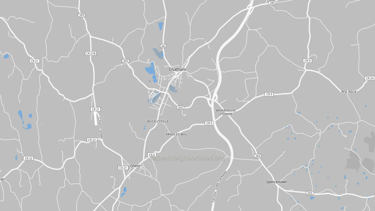 Transit Grade map of Chatham, NY