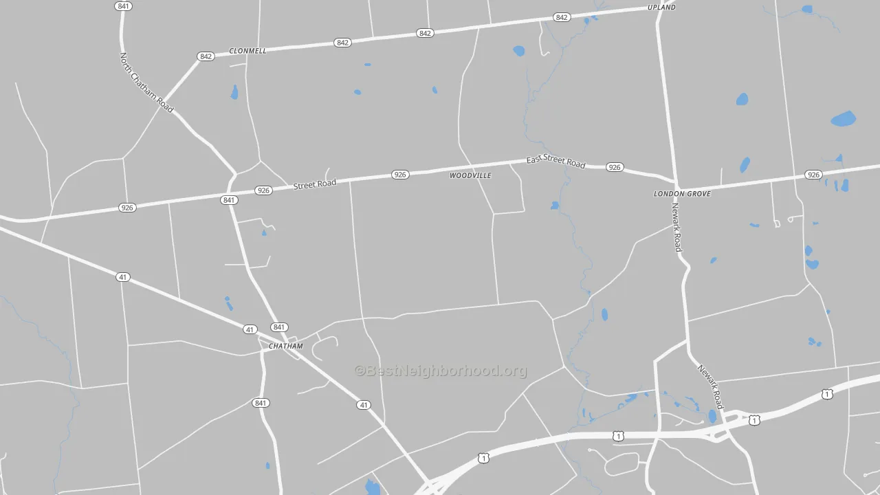 Transit Grade map of Chatham, PA