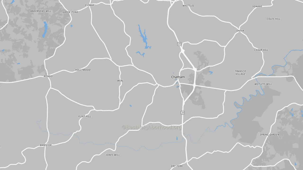 Transit Grade map of Chatham, VA