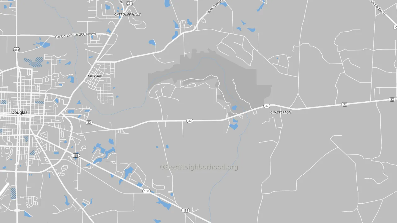 Transit Grade map of Chatterton, GA