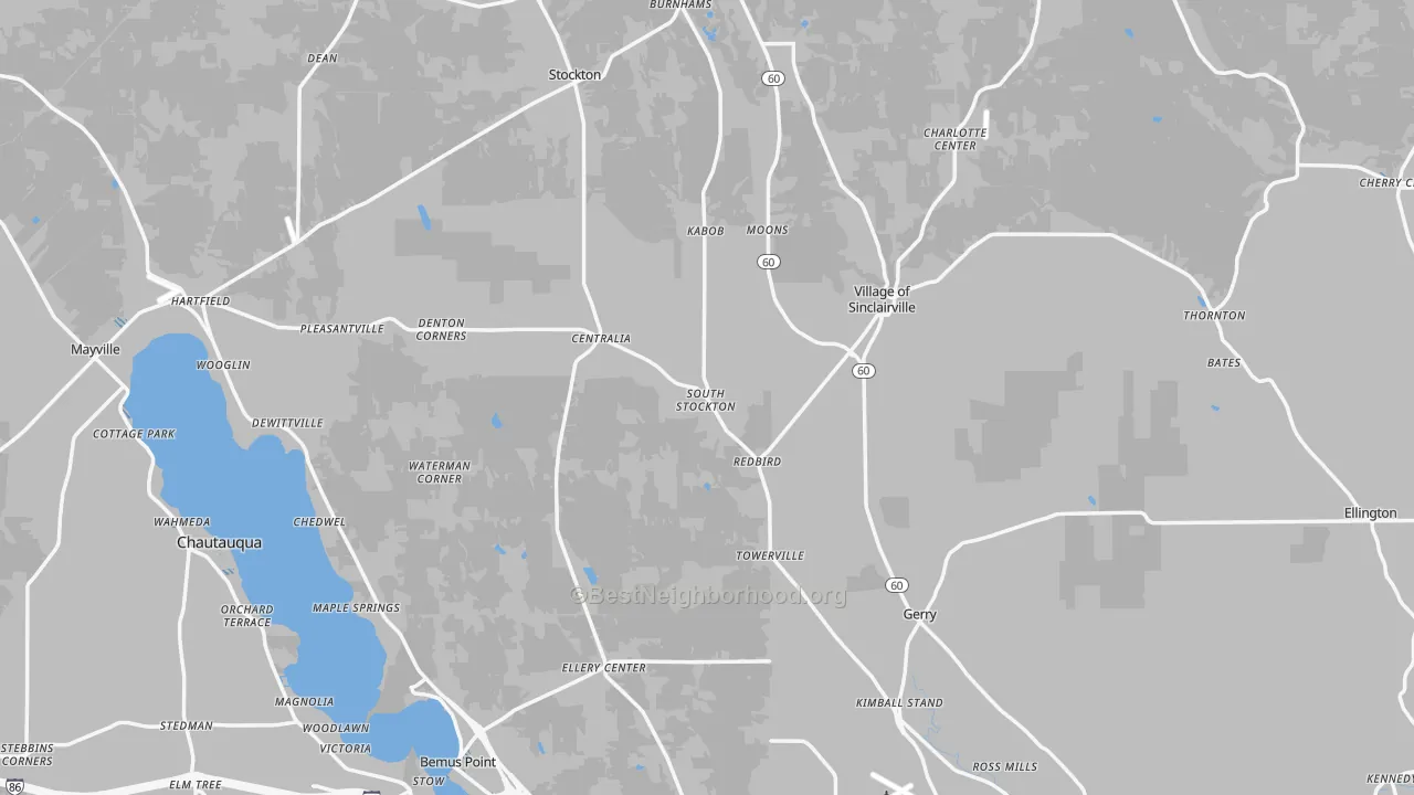 Transit Grade map of Chautauqua County, NY